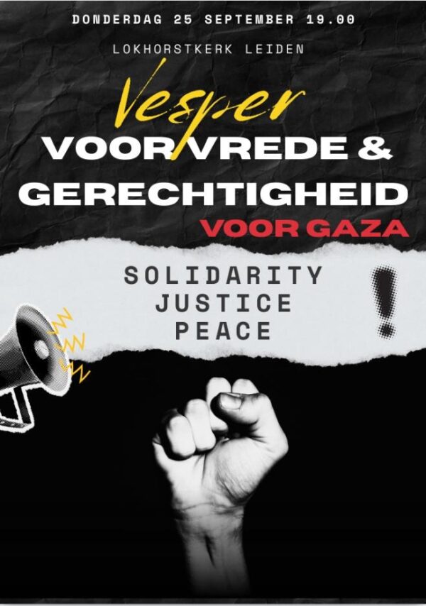 Vesper voor Vrede en Gerechtigheid voor Gaza 